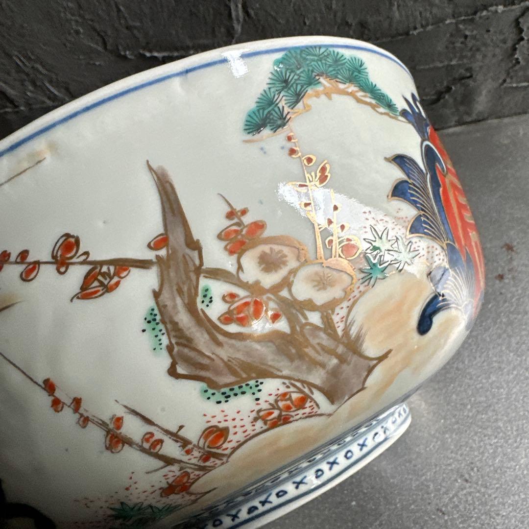 お値下げ‼️伝統的な日本の絵柄　古伊万里　松竹梅　大鉢