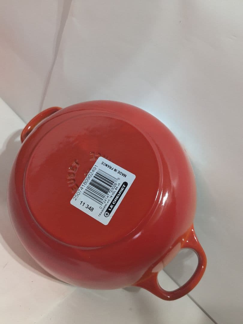 【未使用】ル・クルーゼ　マルミット　19cm　オレンジ　LE CREUSET