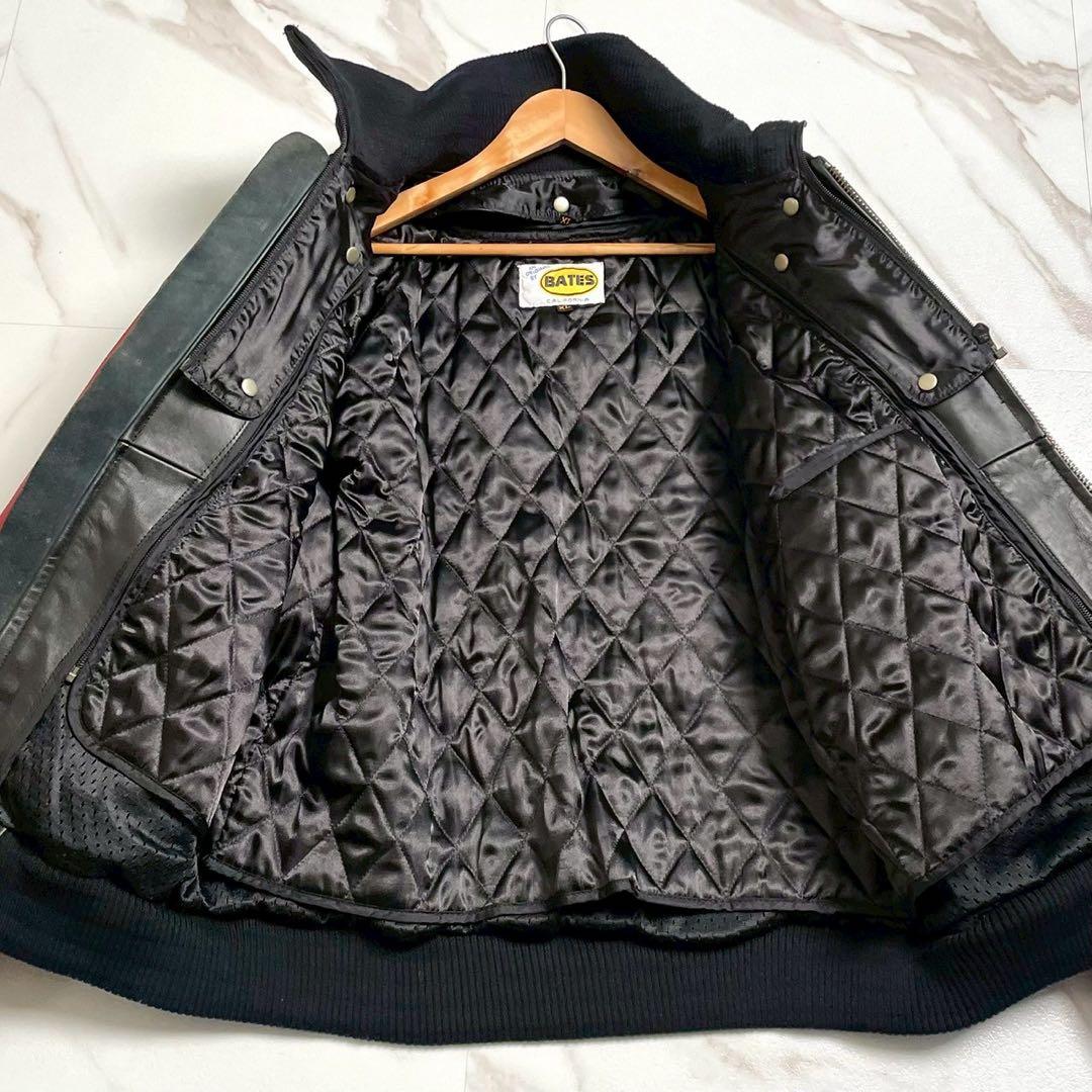【美品・XL✨】BATES 3way ライダースジャケット ワッペン ライナー