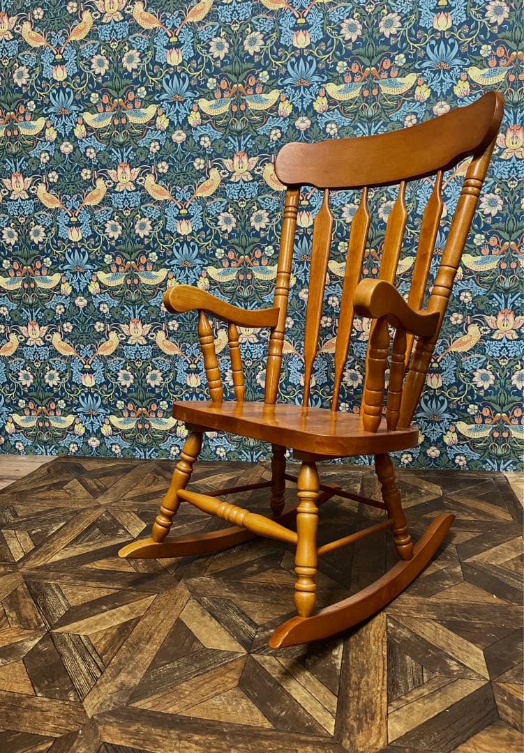 ロッキングチェア インテリア アーム付 アンティーク 昭和レトロ 椅子 ゆらゆら