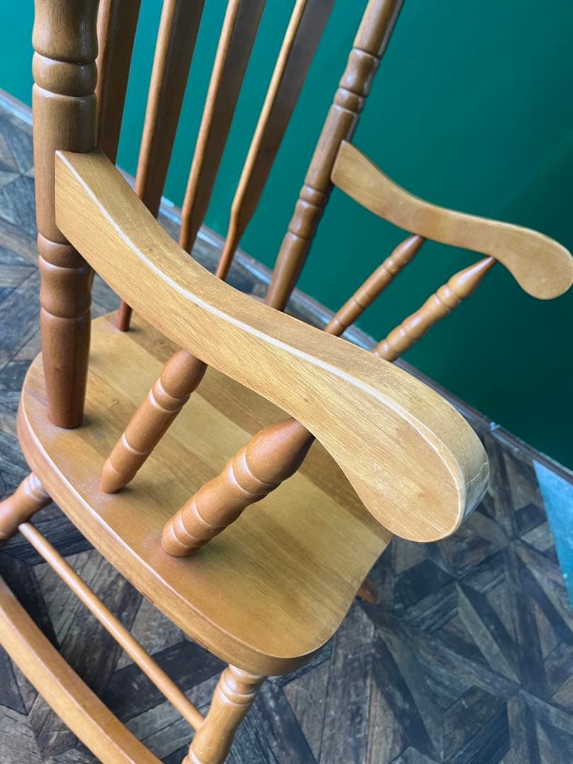 ロッキングチェア インテリア アーム付 アンティーク 昭和レトロ 椅子 ゆらゆら