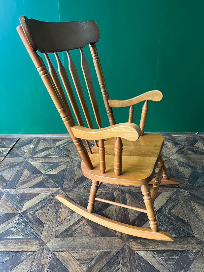 ロッキングチェア インテリア アーム付 アンティーク 昭和レトロ 椅子 ゆらゆら