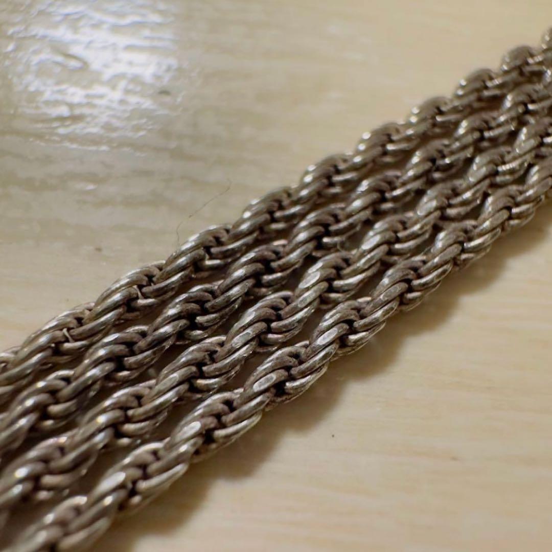 Silver925 ツイストチェーンネックレス 47cm
