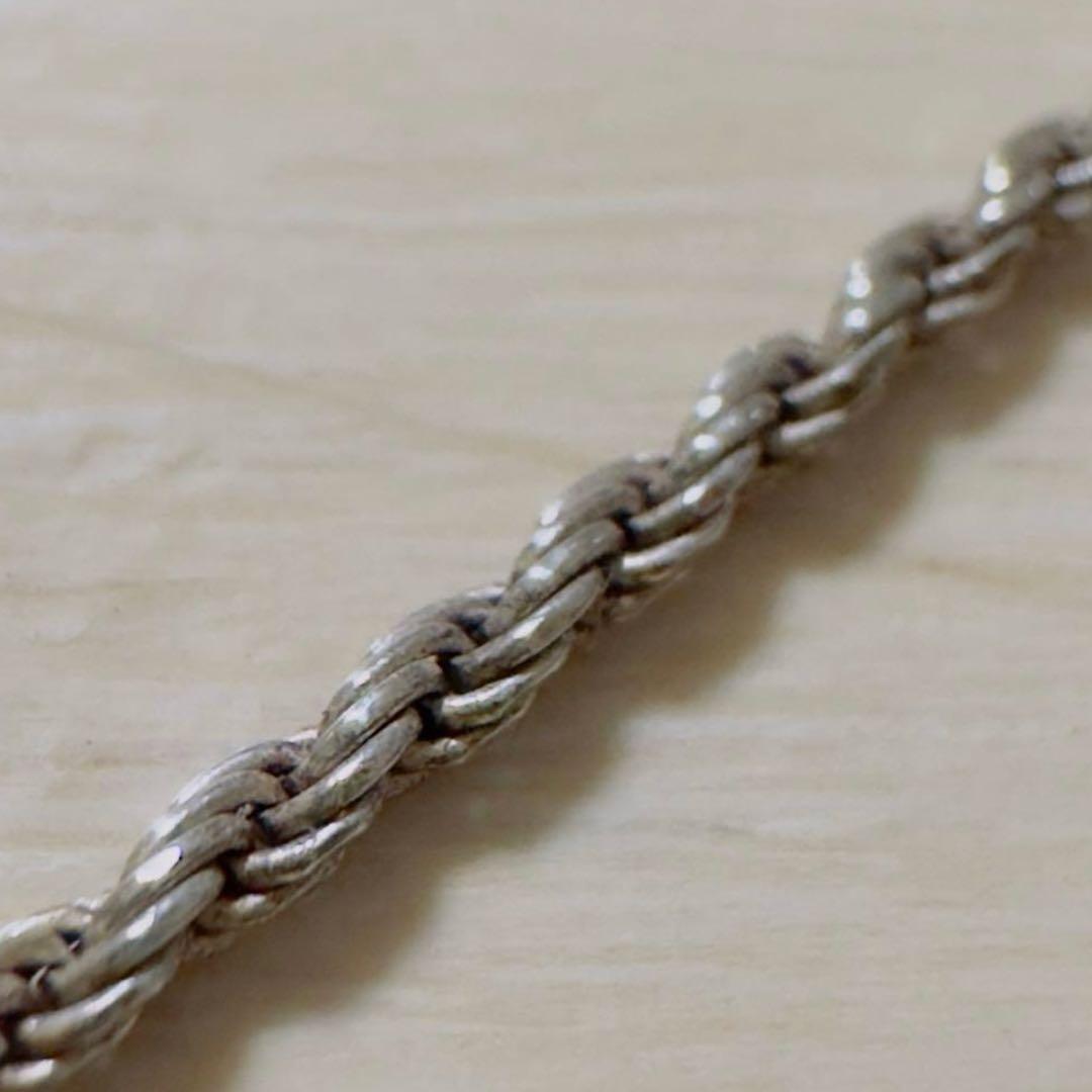 Silver925 ツイストチェーンネックレス 47cm