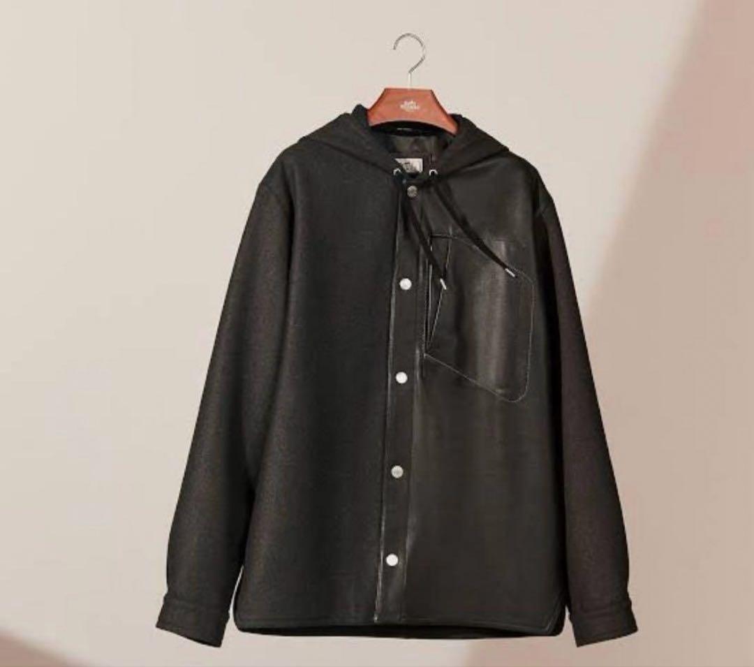 HERMES フード付きジャケット ダークグレー 定価180万円