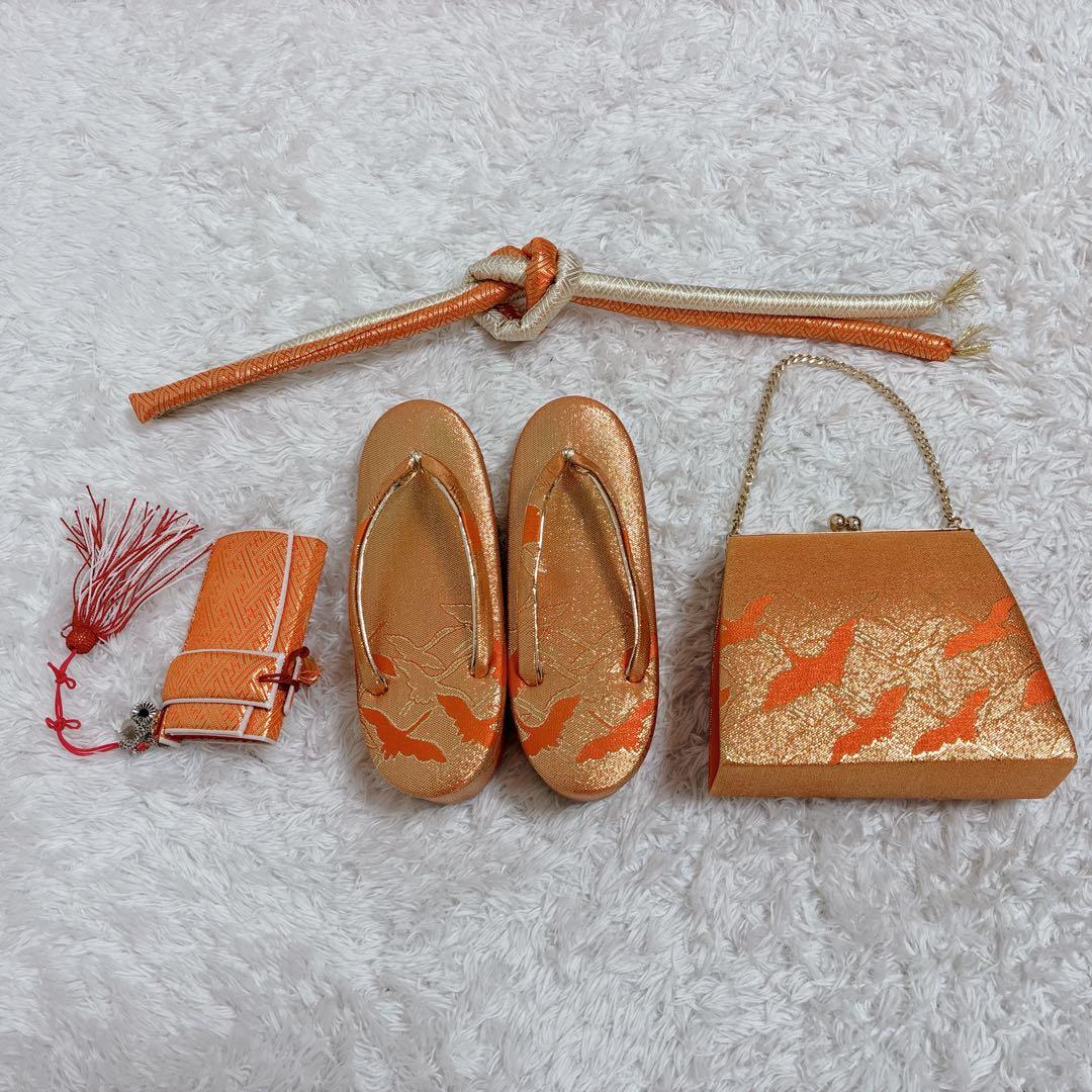 七五三 女の子 着物 セット 7歳用 花柄 はこせこ 草履 帯　バッグ　浴衣