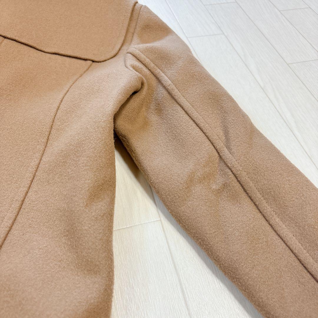 ブルーレーベルクレストブリッジ ダッフルコート 裏地チェック キャメル 38