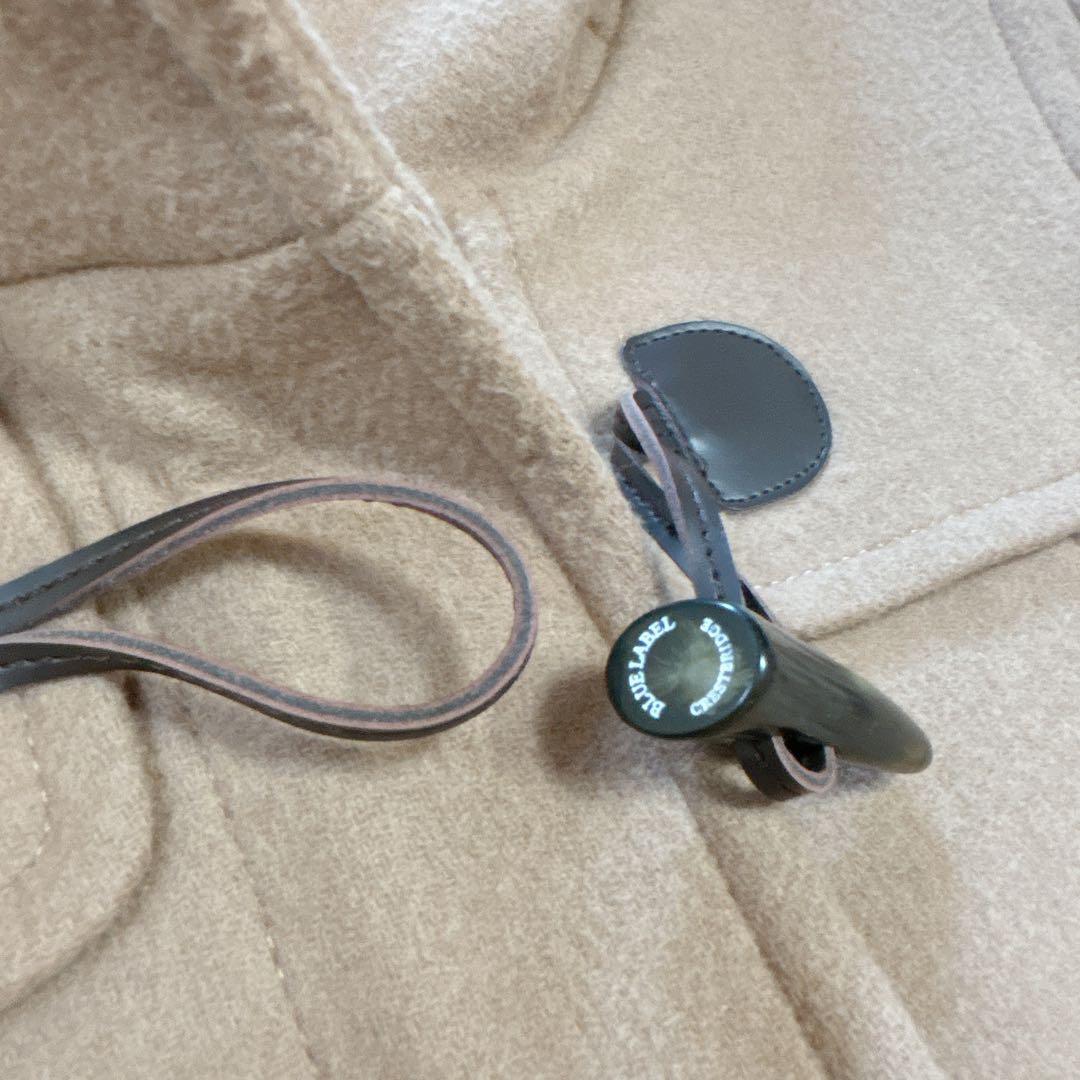 ブルーレーベルクレストブリッジ ダッフルコート 裏地チェック キャメル 38