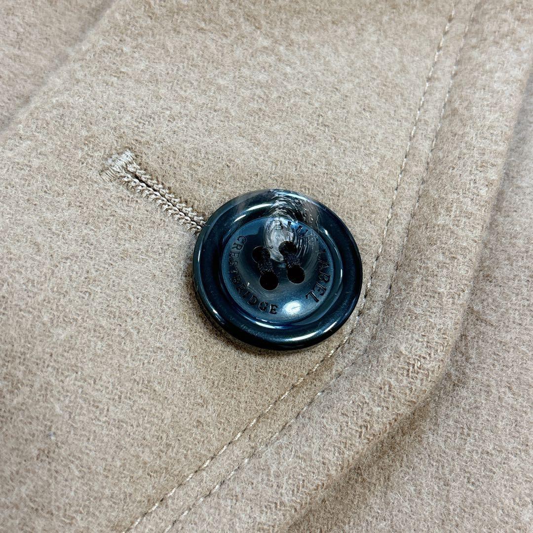 ブルーレーベルクレストブリッジ ダッフルコート 裏地チェック キャメル 38