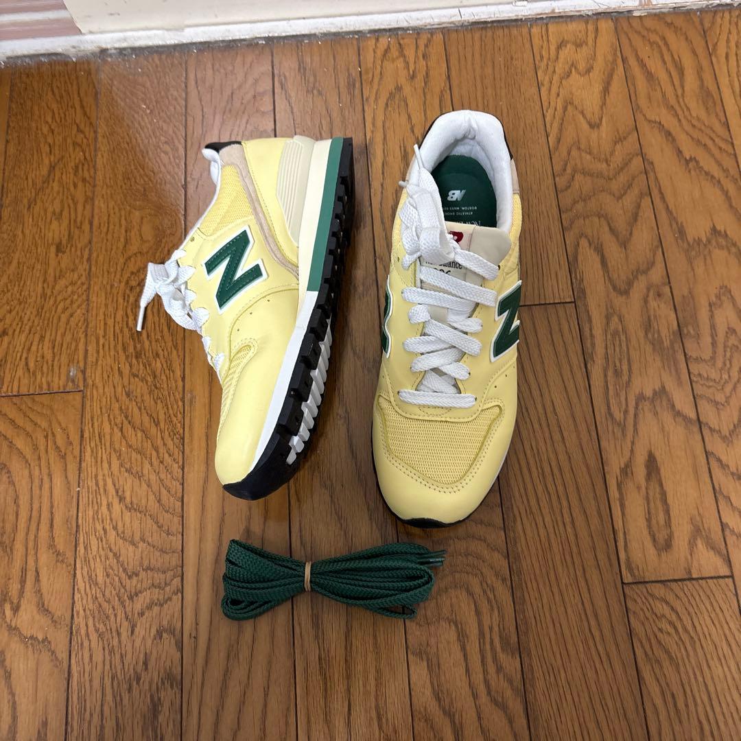 g*n様 New Balance 996 イエロー スニーカー made in