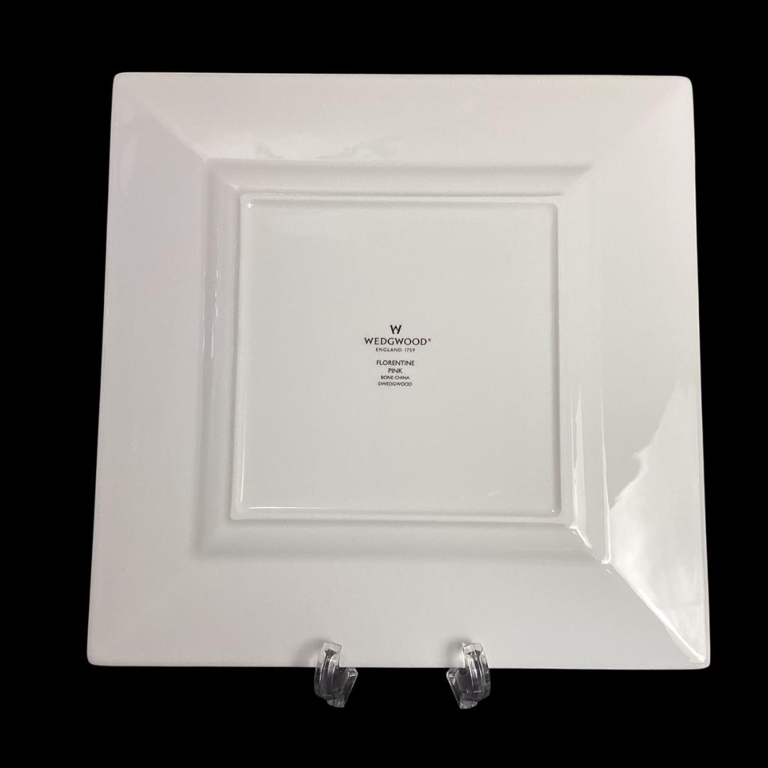 【未使用】ウェッジウッド フロレンティーンピンク スクエアプレート 角皿27cm