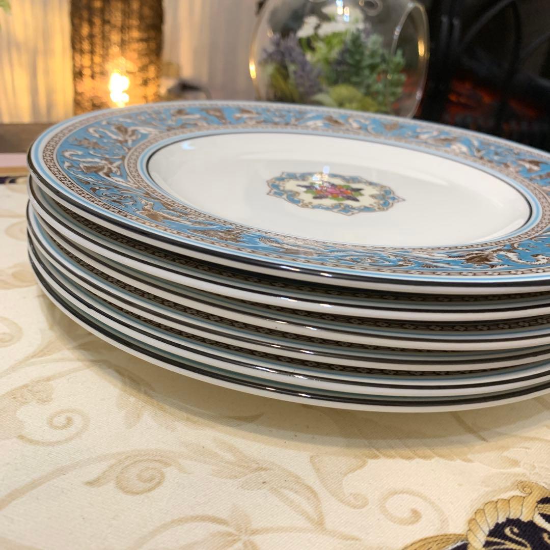 未使用　ウェッジウッド　フロレンティーン　ターコイズ　22.5cmミートプレート