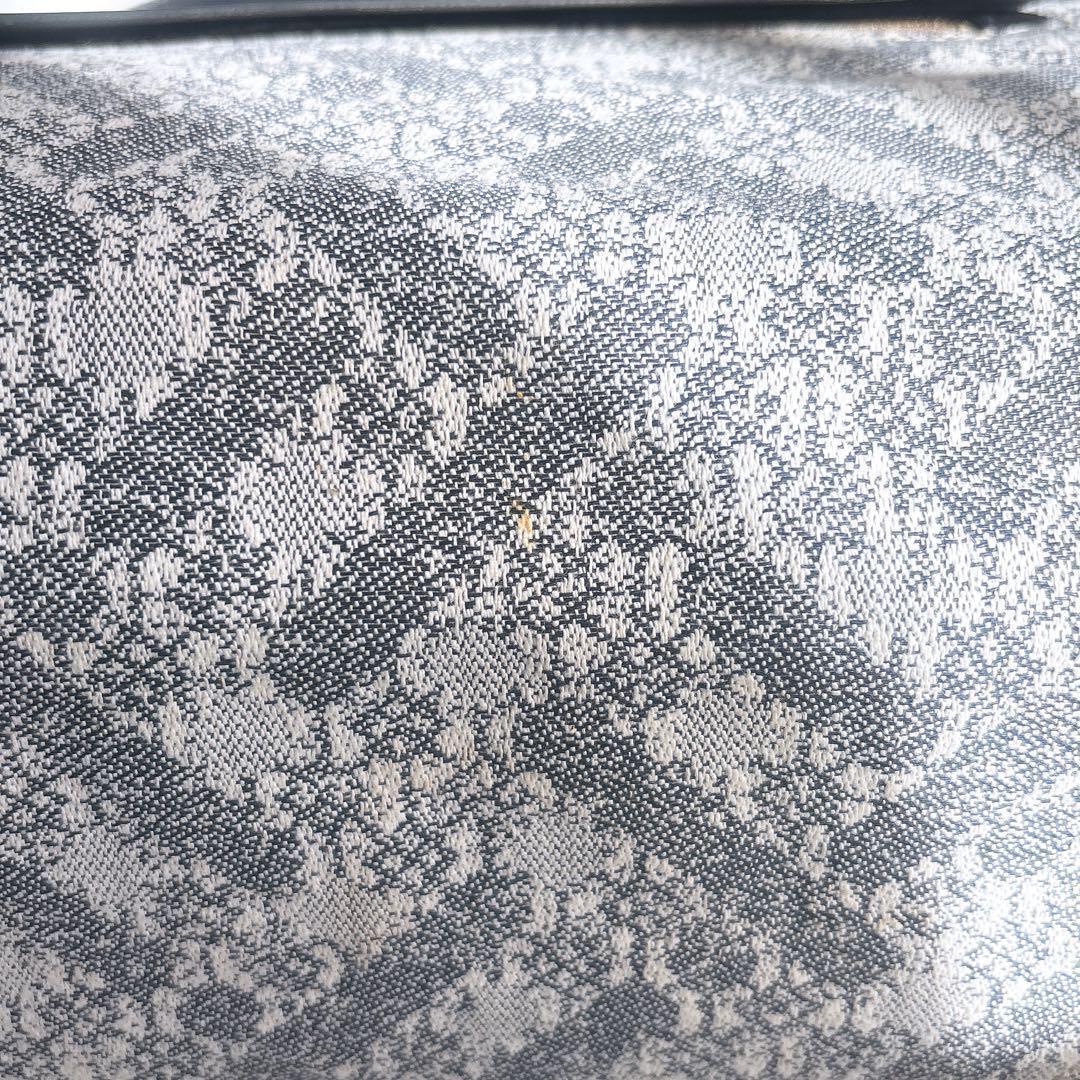 《20周年限定》genten ジャカードハタ ボストンバッグ 和紙 レザー 美品