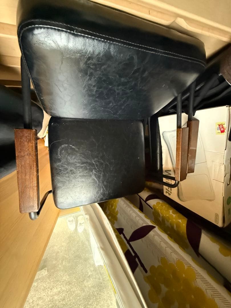 値下げ4脚セットLOWYA ロウヤチェアー1人掛け椅子 黒