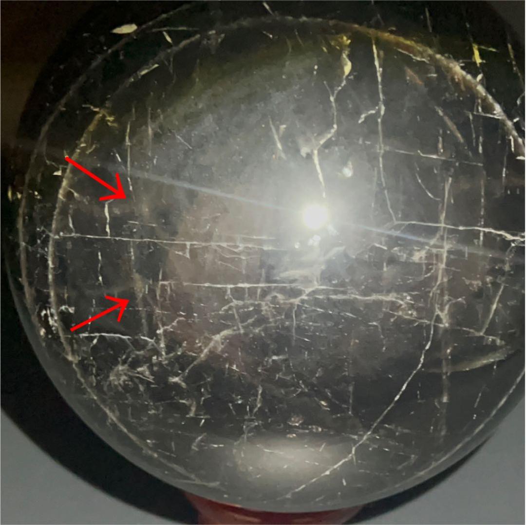 ✳️極玉 ダブルスター☆極上家宝級大宝珠✨スターモリオン 黒水晶 丸玉 天然石