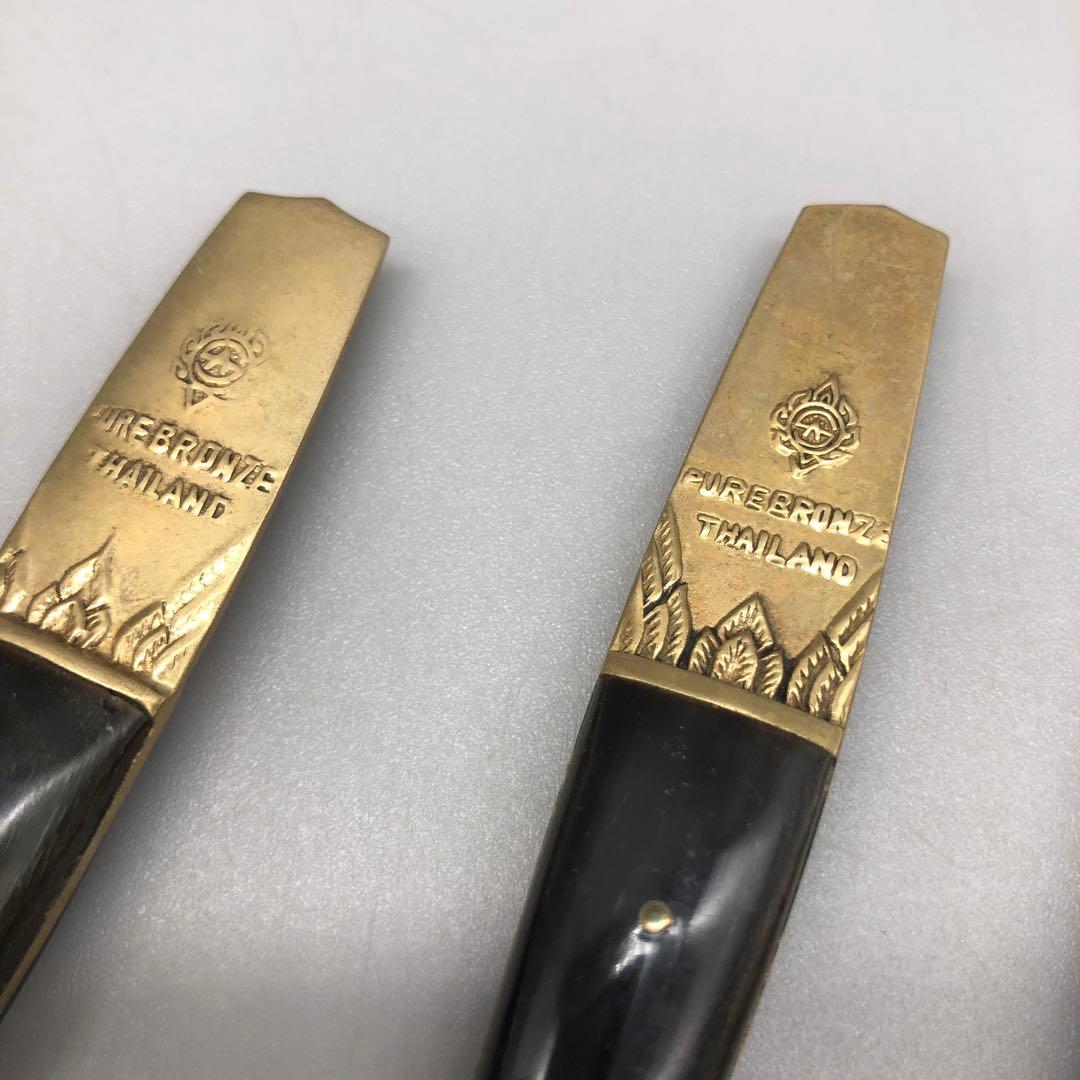 タイ製ビンテージブロンズスプーン&フォーク6組セットミッドセンチュリーカトラリー