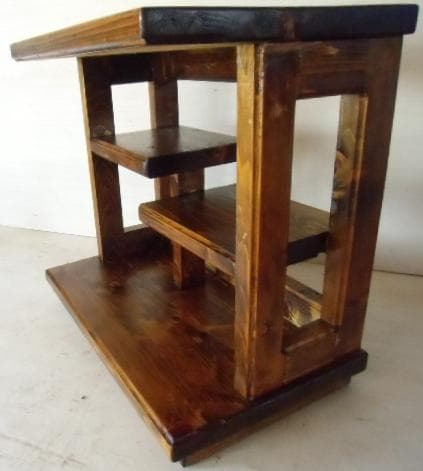 和風ヒノキ飾り棚（ハンドメイド）