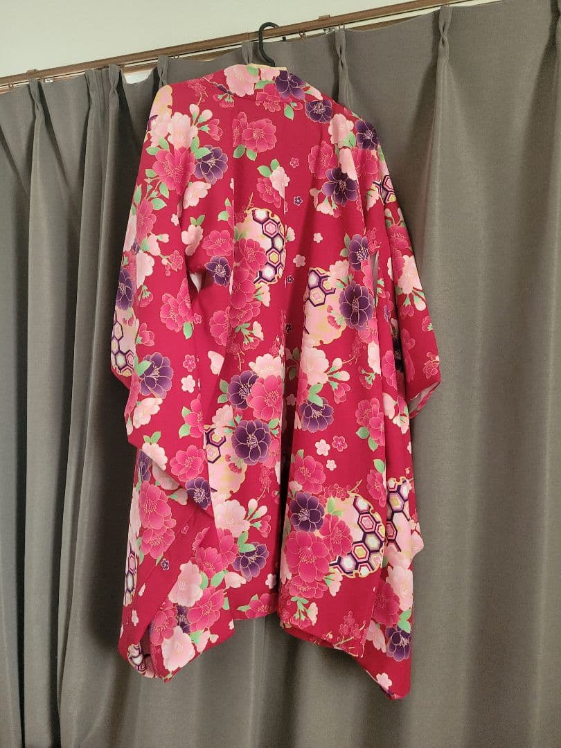 値下げ　小学生卒業式　袴　 赤・紺 花柄 150cm