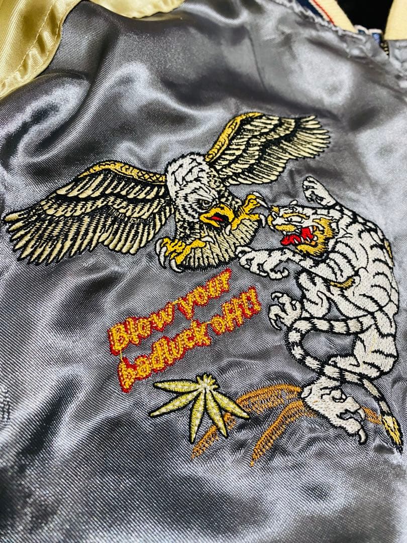 TEDMAN スカジャン ２面用 日本限定 別珍 サテン 鯉と波 unisex