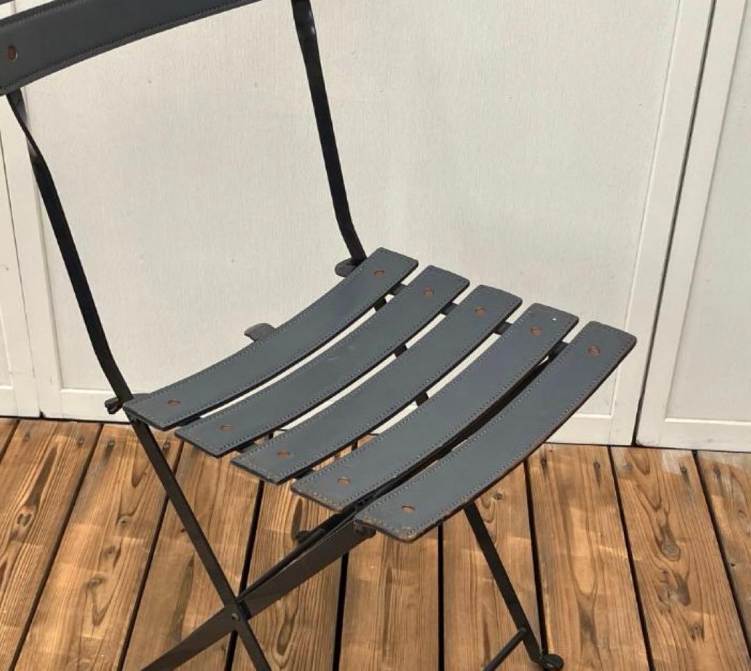 Zanotta Celestina　フォールディングチェア 牛革スティール　２脚