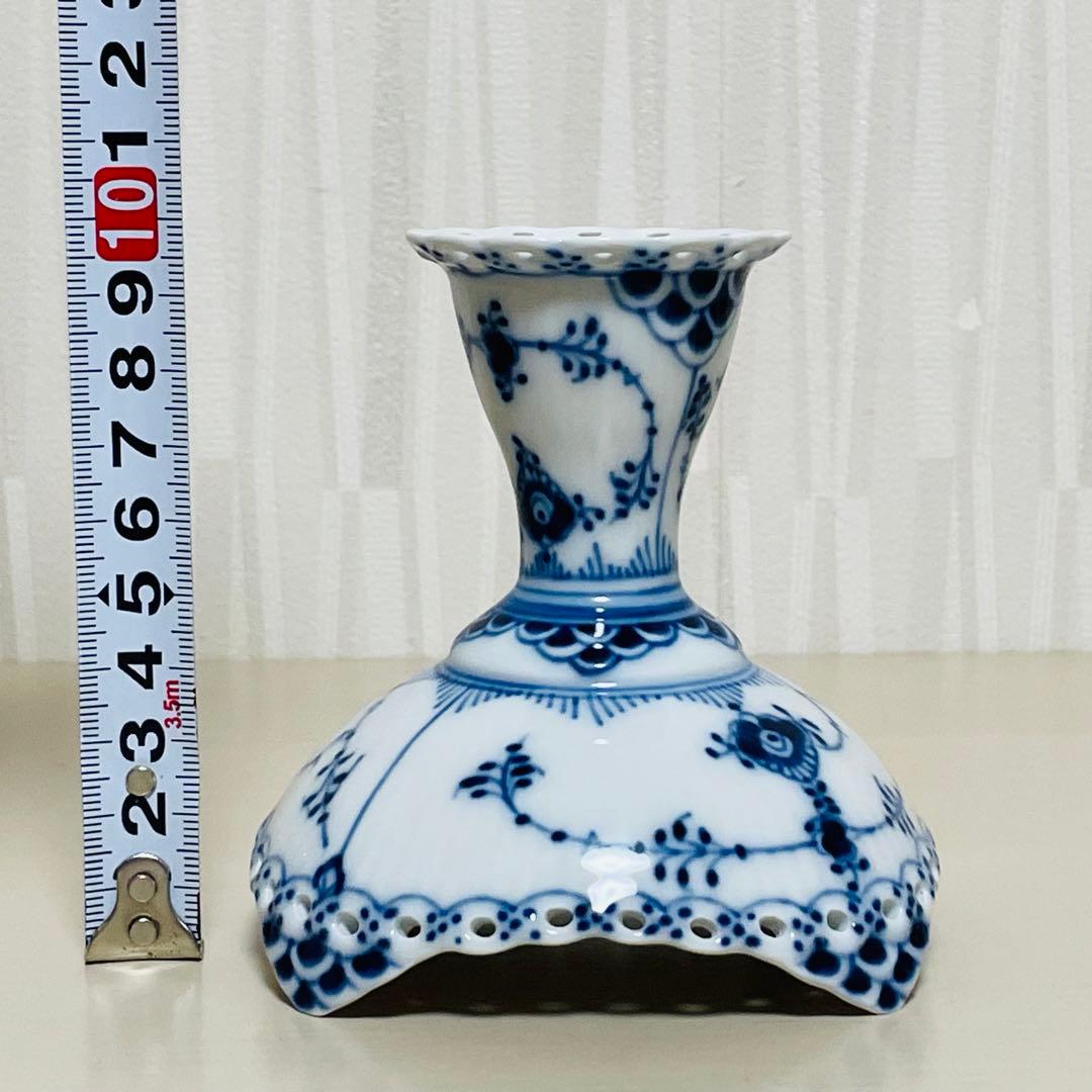 ロイヤルコペンハーゲン ブルーフルーテッド フルレース キャンドルスタンド