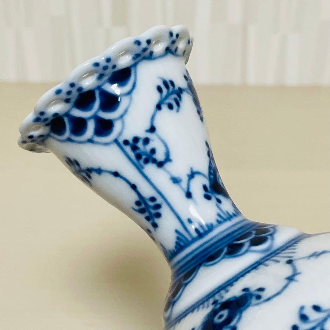 ロイヤルコペンハーゲン ブルーフルーテッド フルレース キャンドルスタンド