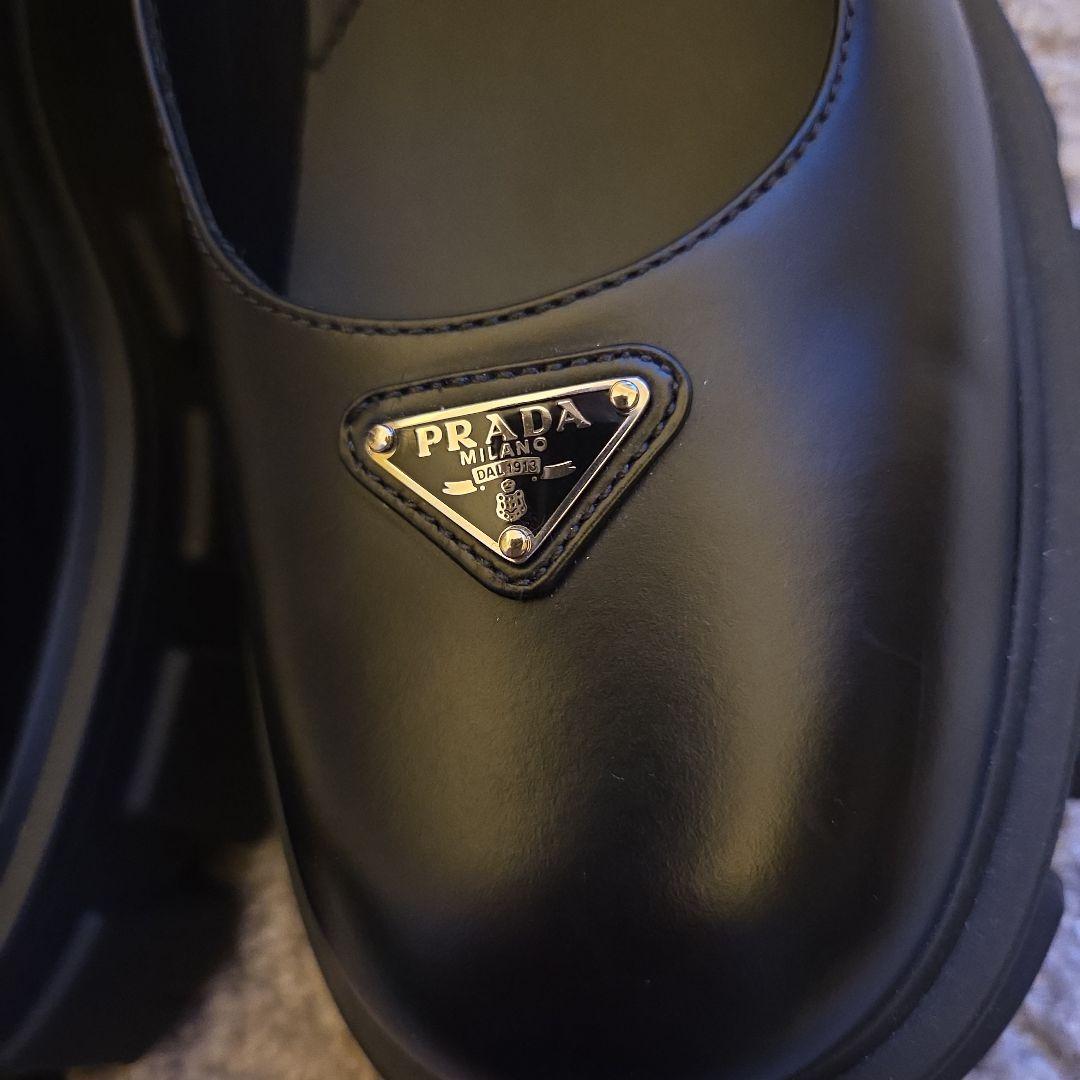 PRADA新作*PRADA*モノリス メリージェーン ストラップ モカシン 厚底