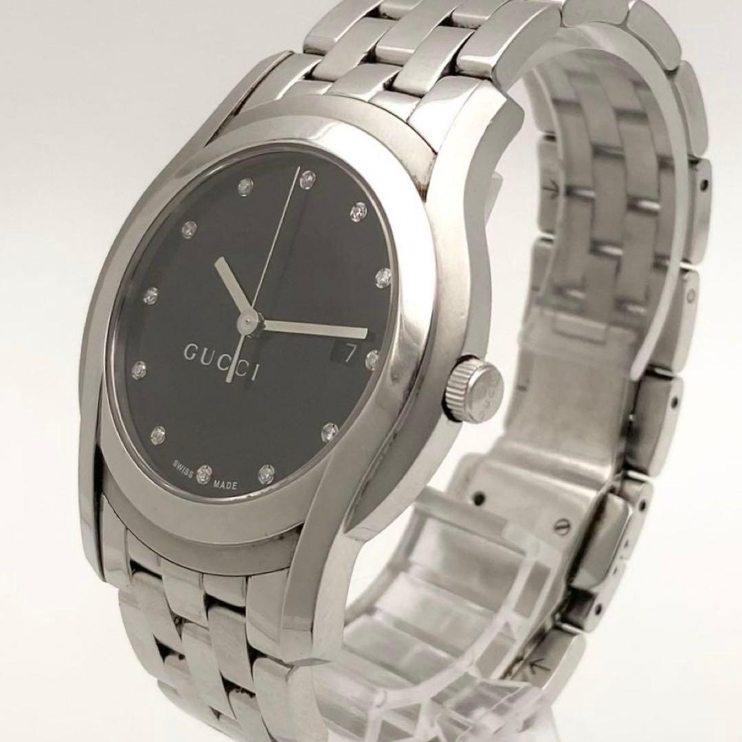 美品/稼動品● GUCCI グッチ 腕時計 5500XL ダイヤ シルバー