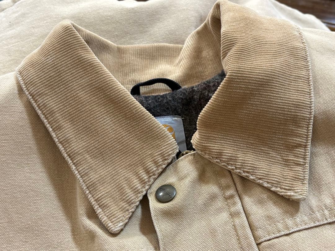 Carhartt ベージュジャケット　カバーオール　裏地ブランケット　2XL程度