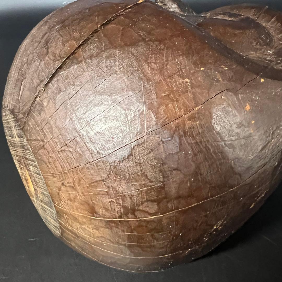 ◎古道具 庵々◎木彫 だるま 木型20cm◎張子型◎江戸時代郷土玩具古民具置物