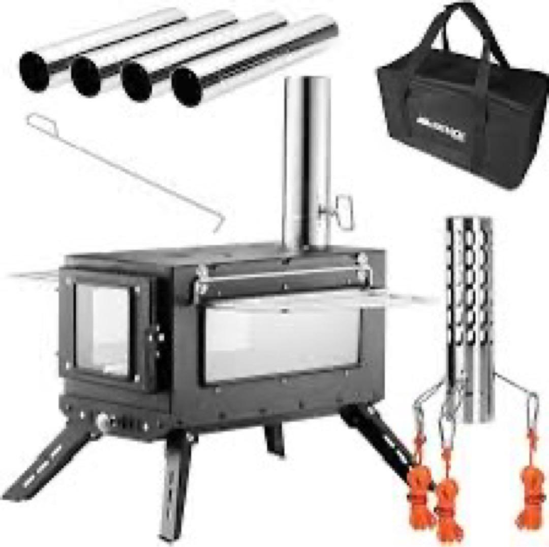 SENQI 薪ストーブ　ステンレス　延長煙突　煙突カバーフルセット　新品未使用