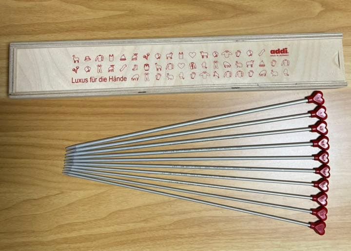 タイムセールaddi棒針5セット 棒針ケース セット 貴重 レア ハンドメイド