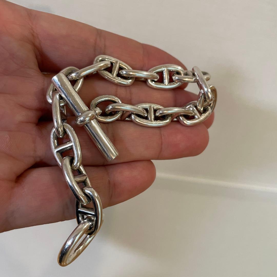 シルバー925 アンカーチェーンブレスレット シェーヌダンクルデザイン MM 完