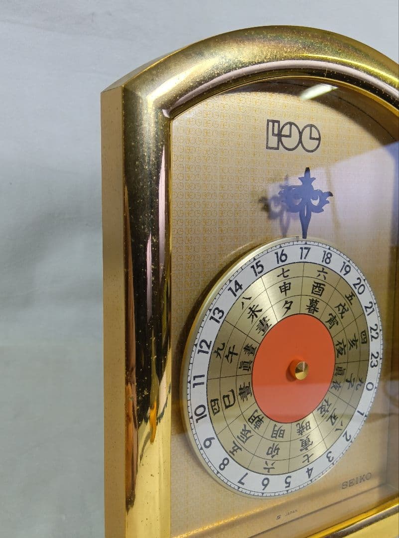 SEIKO　服部時計店　100年記念置時計　金色 1981年　インテリア　動作品
