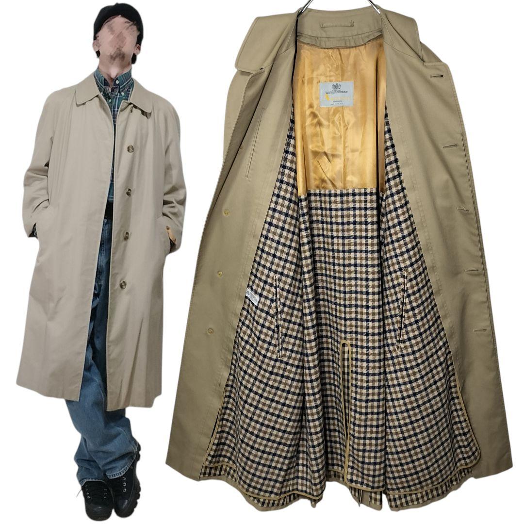 Aquascutum アクアスキュータム ステンカラーコート ライナー付き XL