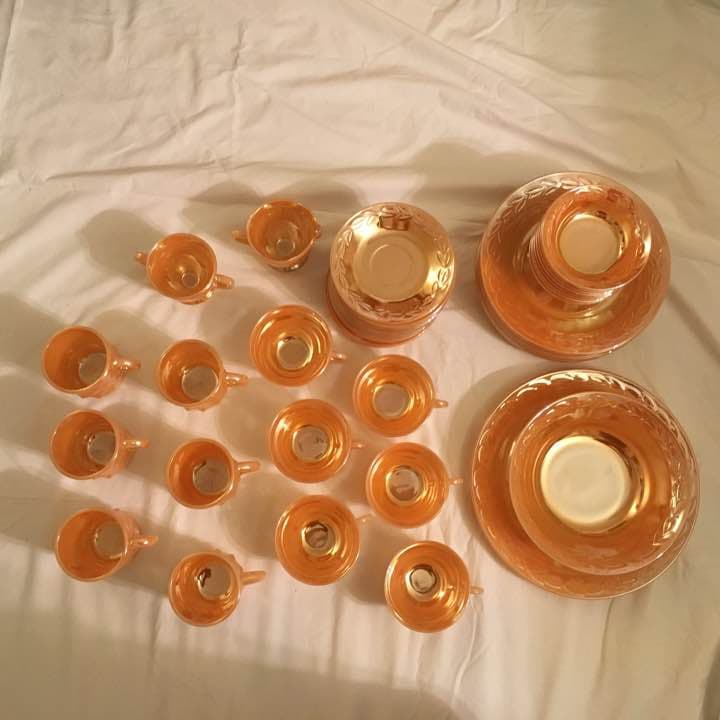 FireKing(ファイヤーキング)ピーチラスター46点セット！ヴィンテージ品