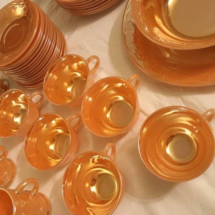 FireKing(ファイヤーキング)ピーチラスター46点セット！ヴィンテージ品