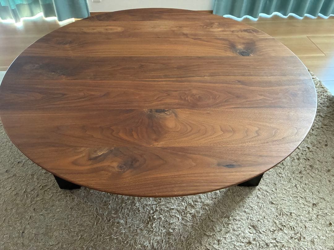 円形木製センターテーブル