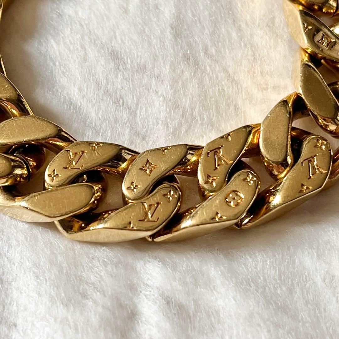 ルイヴィトン　ブレスレット　ゴールド ブラスレ　チェーンリンクス　M