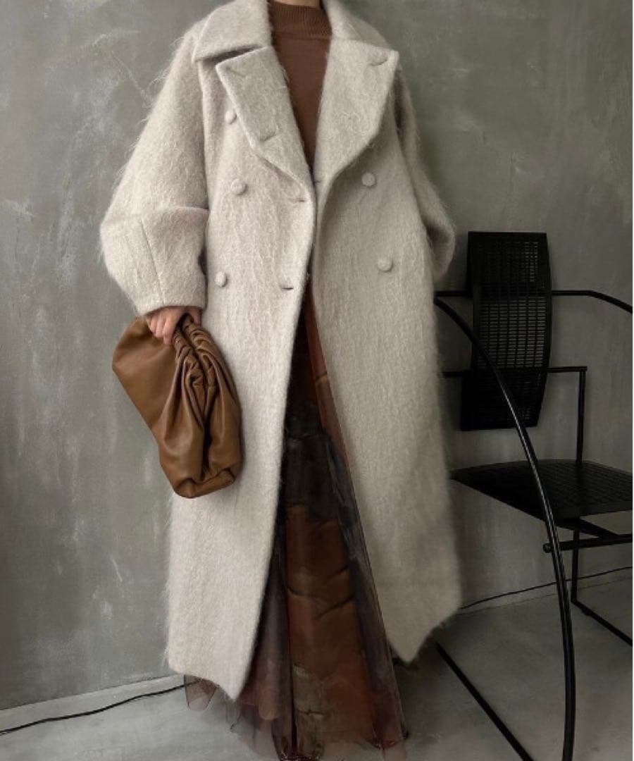 ジャケット・アウター Ameri DEFORMATION COLLAR SHAGGY COAT