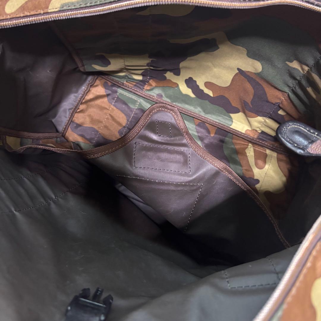 【希少】Orobianco ナイロン×レザー　カモフラ トートバッグ　大容量