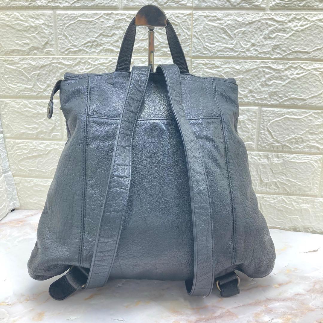 極美品❣️ 希少❣️IB￼IZAイビサリュックブラックレザーイビザ大容量