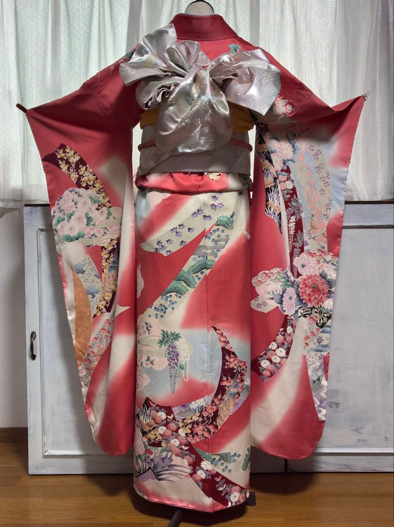 〖ミ様〗【振袖フルセット】+着付小物セット 束ね熨斗 豪華古典柄 7点セット