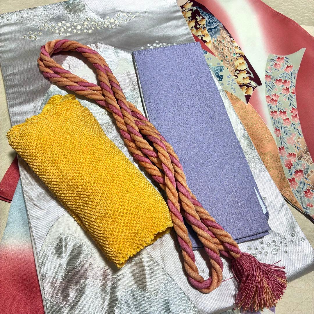 〖ミ様〗【振袖フルセット】+着付小物セット 束ね熨斗 豪華古典柄 7点セット