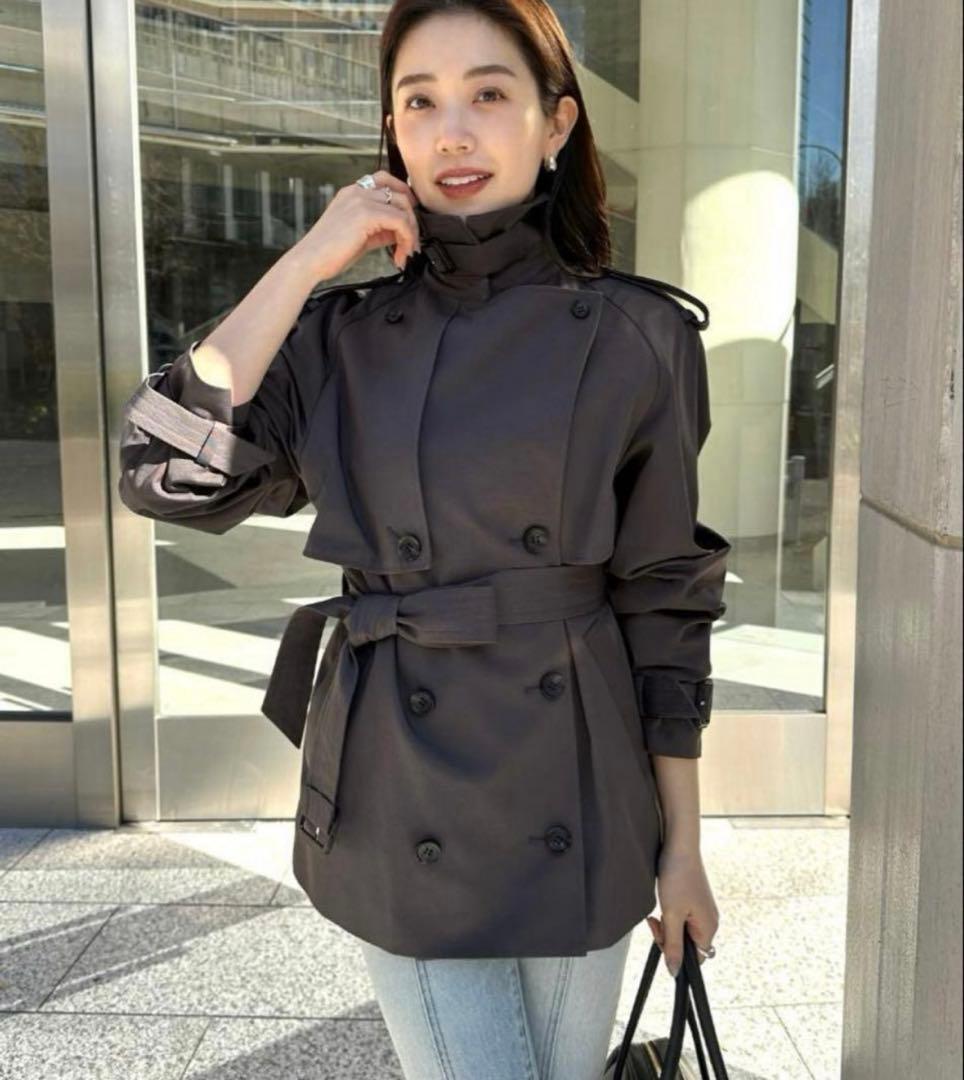 anuans ハーフオーバートレンチコート Sサイズ