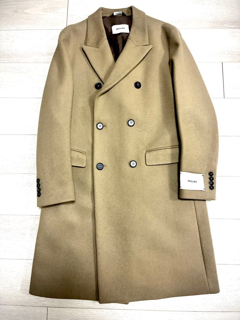 16.5万円　パオローニ　PAOLONI ダブル　チェスターロングコート