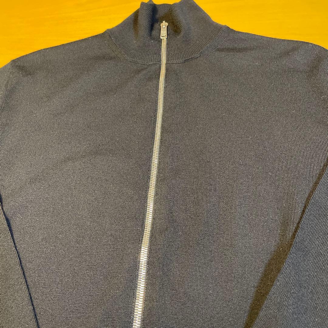 超得‼️PRADA★プラダ★ジップニット★48★黒★ウールカーディガン★20AW