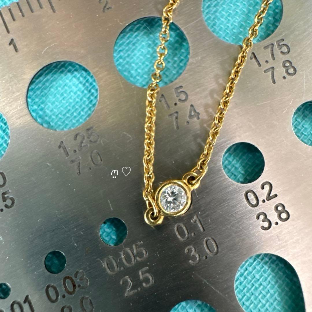 ティファニー　3PダイヤモンドバイザヤードブレスレットᏦ18ゴールド0.15ct