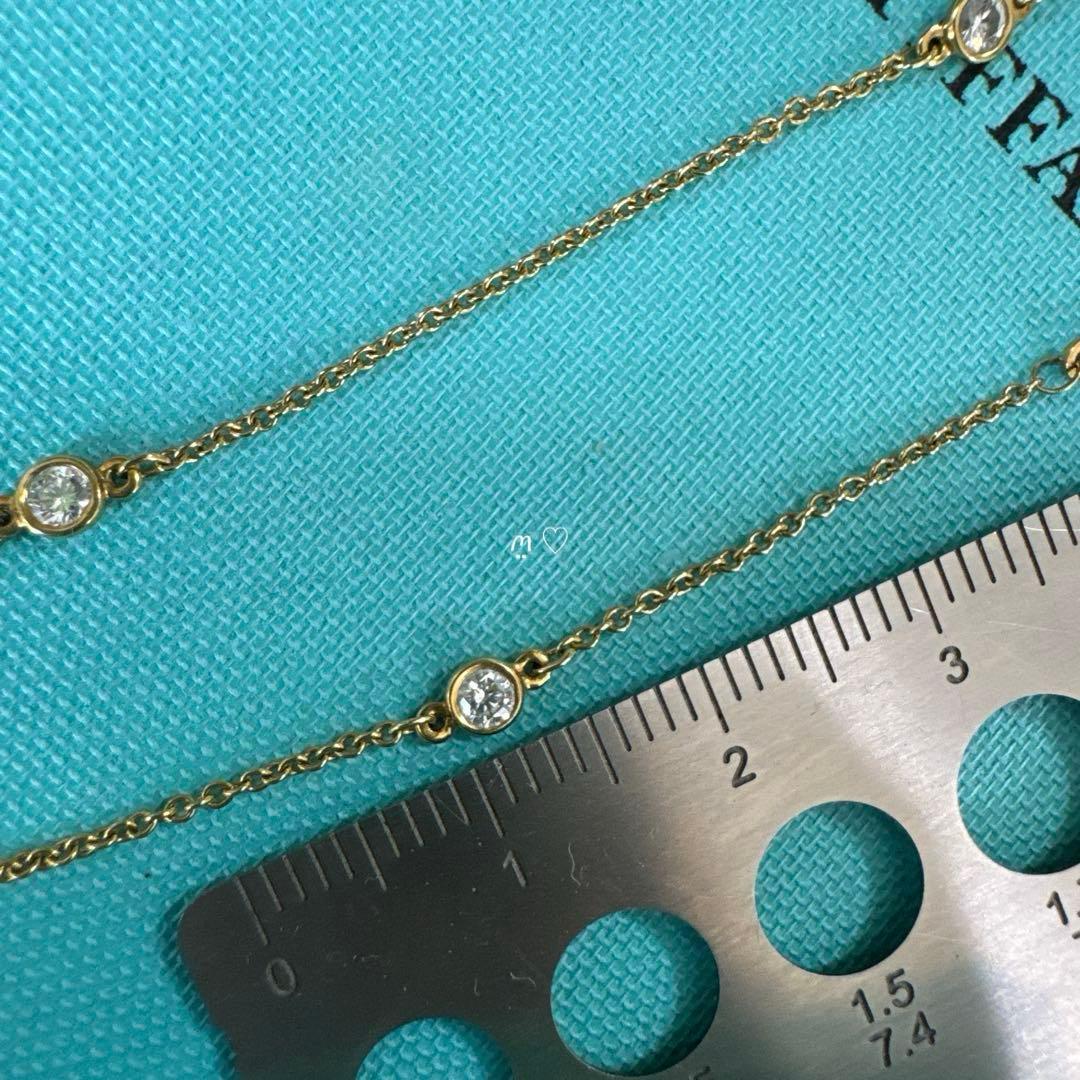 ティファニー　3PダイヤモンドバイザヤードブレスレットᏦ18ゴールド0.15ct