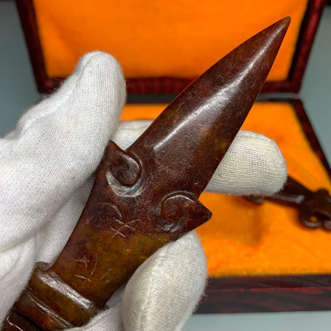 旧蔵時代物文房具　万年の歳月が育んだ 魂の結晶高古玉 天然玉石　文鎮レア本物保証